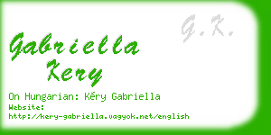gabriella kery business card